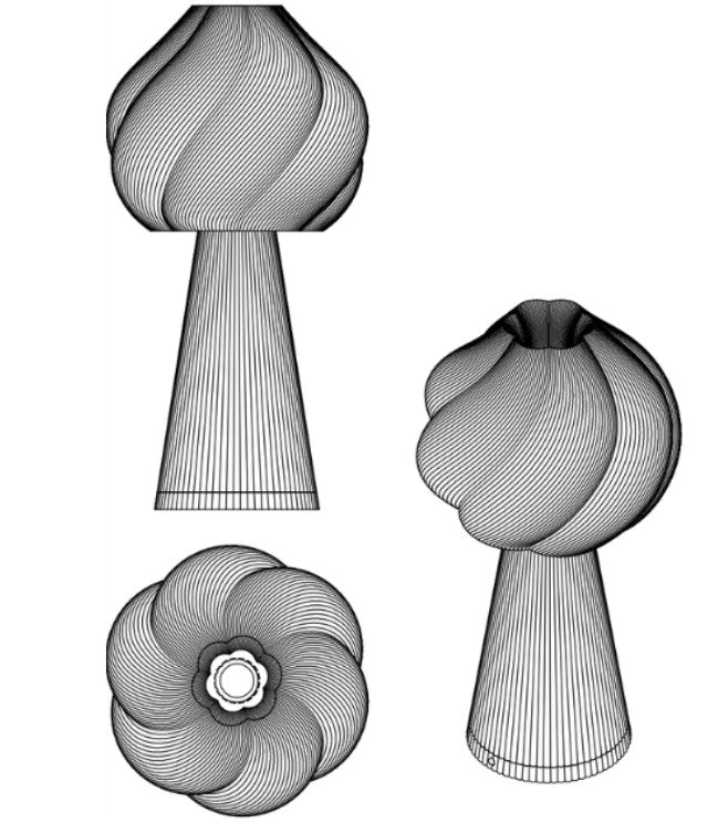 Duo wavy shell queen